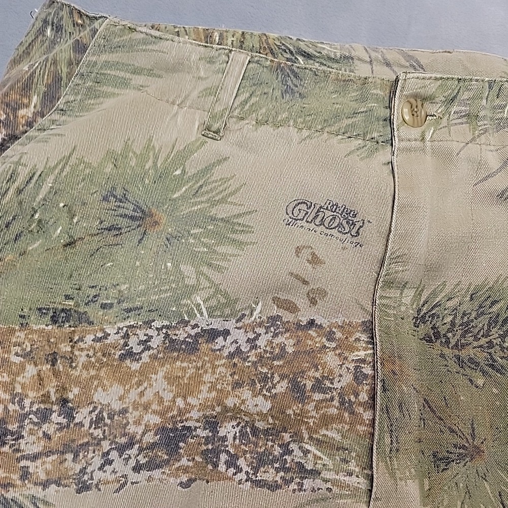 VTG Ghost Camo Pants Mens 34x30 Green Ridge Cargo Ultimate Camoflage Hunting - Picture 8 of 16
